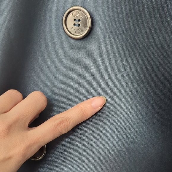 Burberry Midnight Blue Satin Trench Coat - Picture 7 of 8